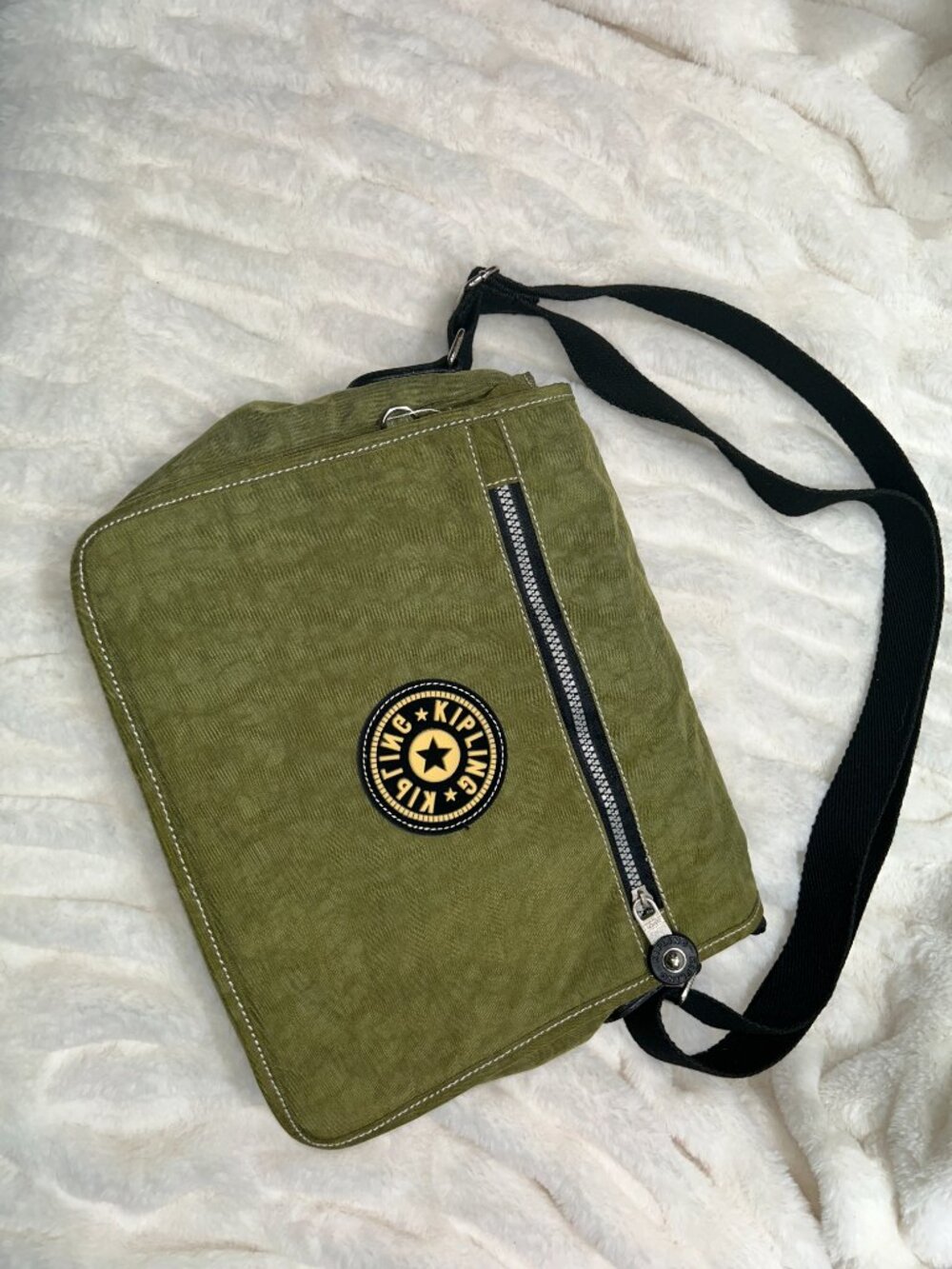 NWT Kipling Lancelot Crossbody Shoulder Bag - Olive Green & Black